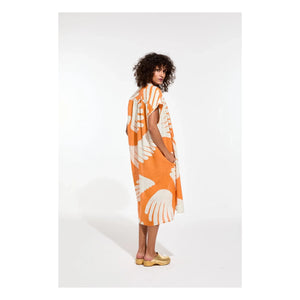 Mapoésie - Alma Palme Vestido de algodón | Naranja