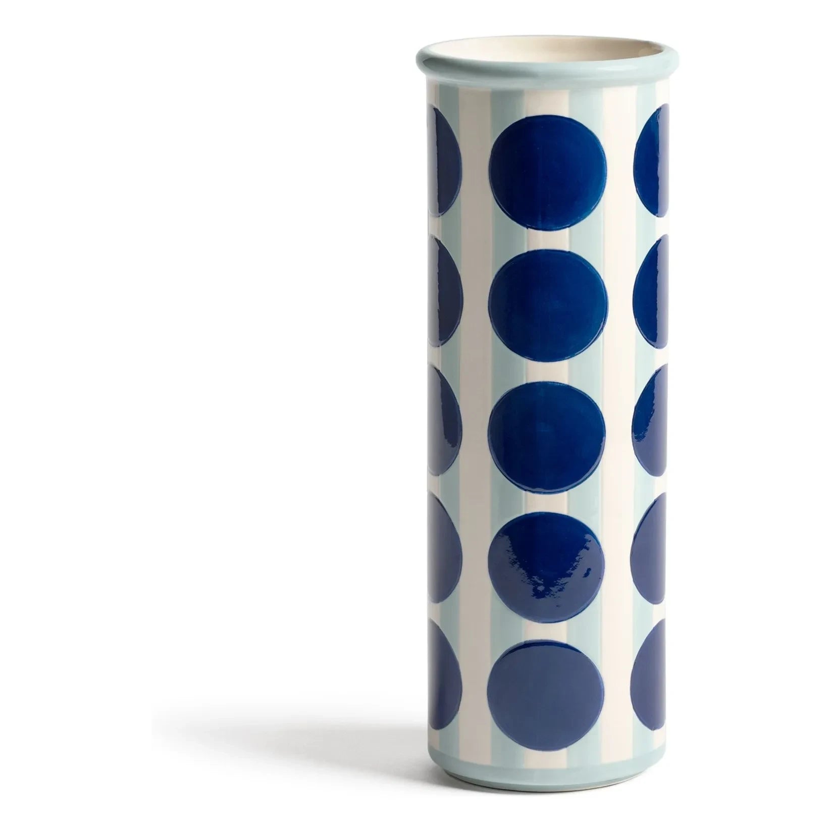 &Klevering - Jarrón de gres Pois | Azul