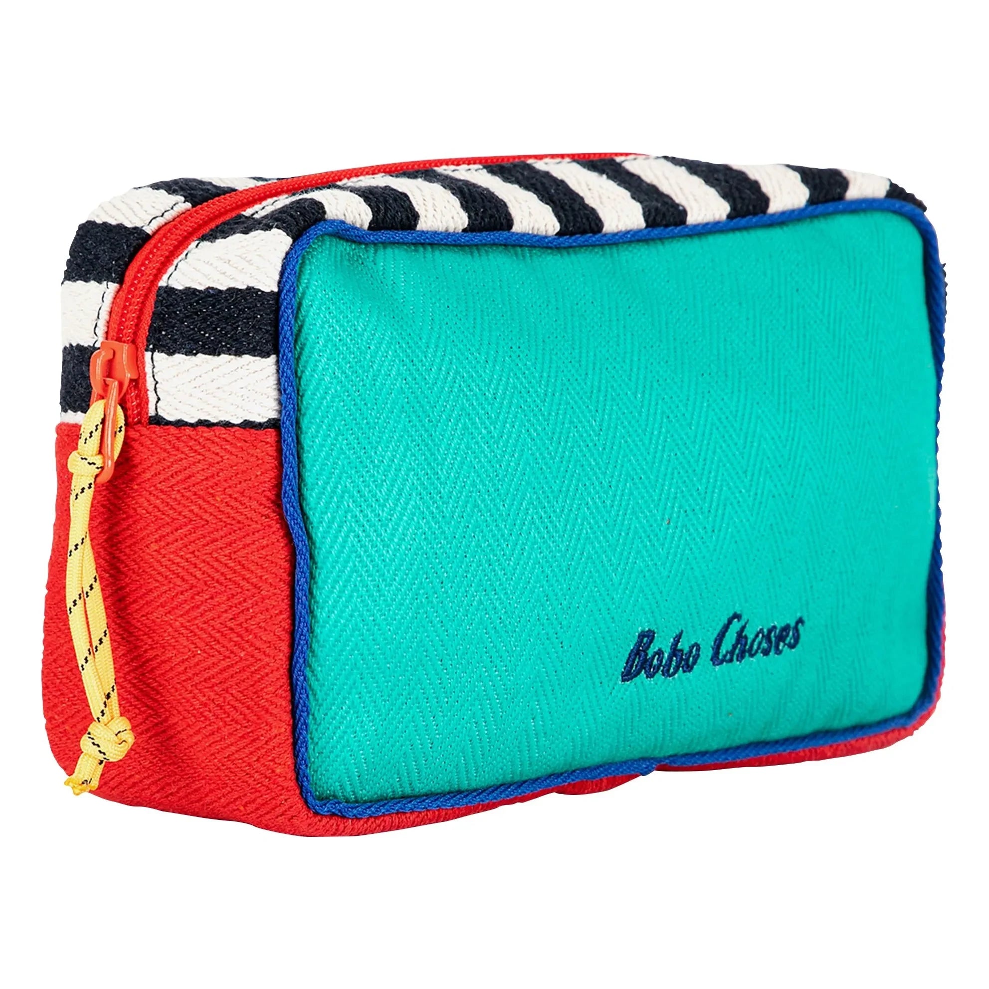 Bobo Choses - Bolso de mano de algodón con bloques de color | Verde