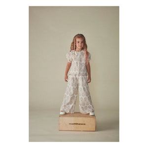 Coco au Lait - Blusa floral de algodón orgánico | Crudo