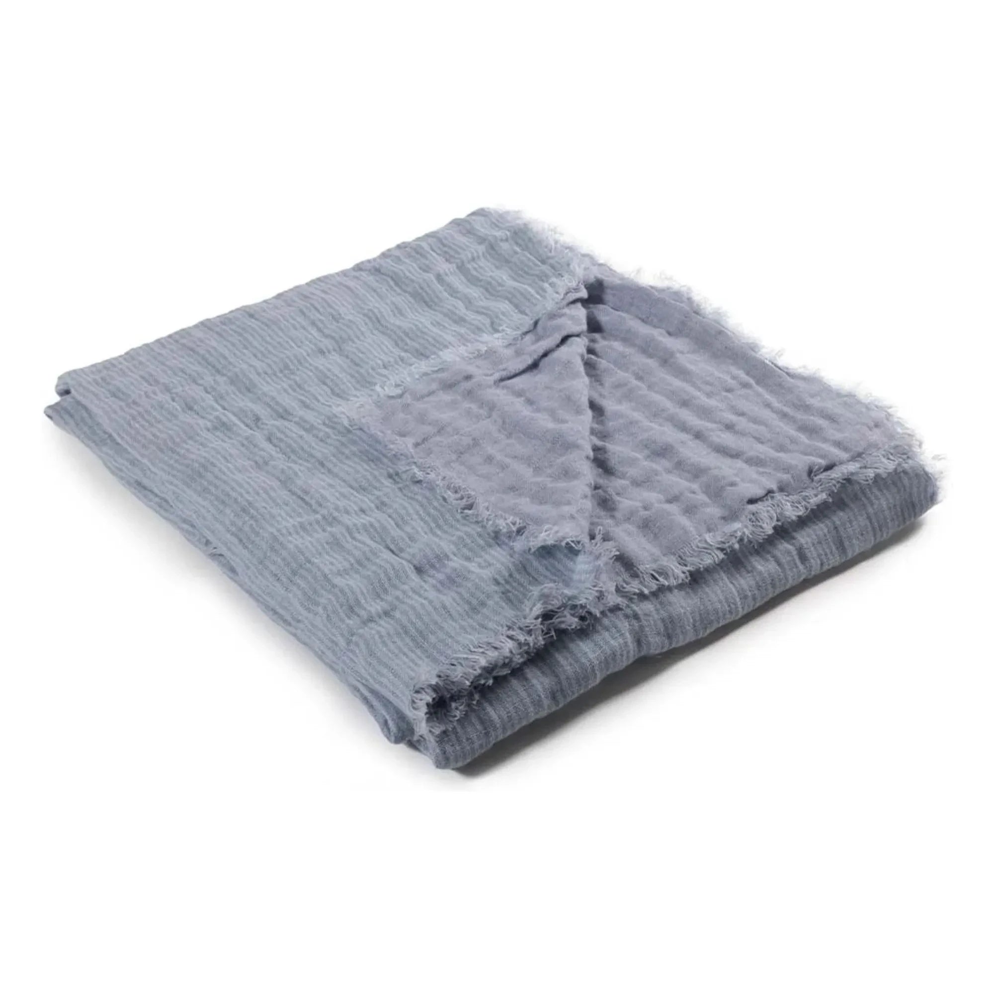 Le Monde Sauvage - Plaid de lino Okapi | Azul