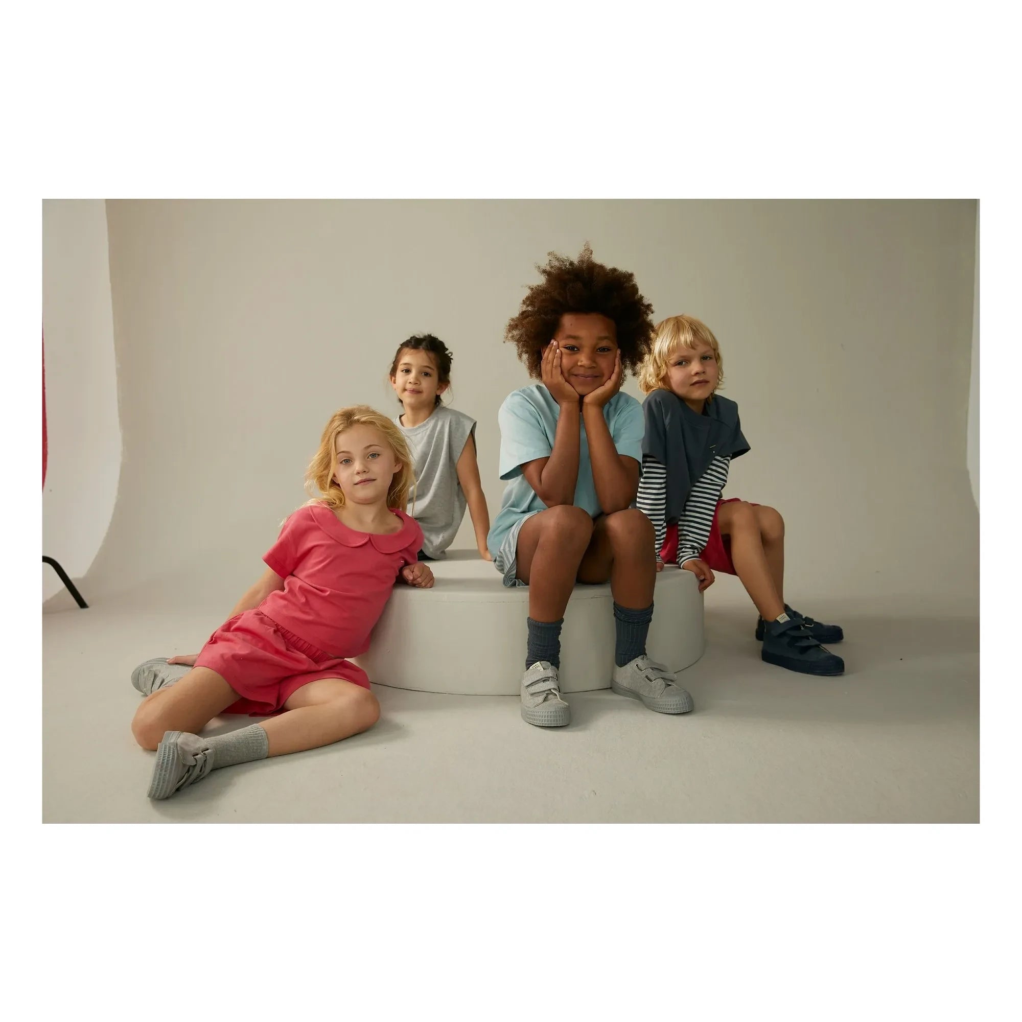 Gray Label - Pantalones cortos elásticos de algodón orgánico | Fucsia