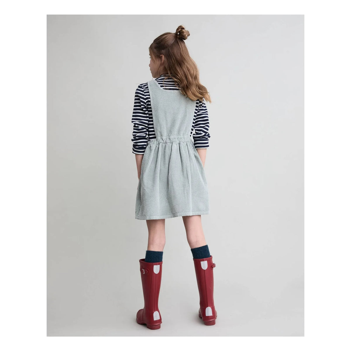 Búho - Vestido de terciopelo con botones | Eucalipto