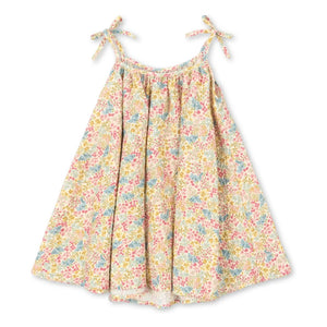 Konges Sløjd - Vestido de algodón orgánico a rayas Vivian Fleurie | Amarillo