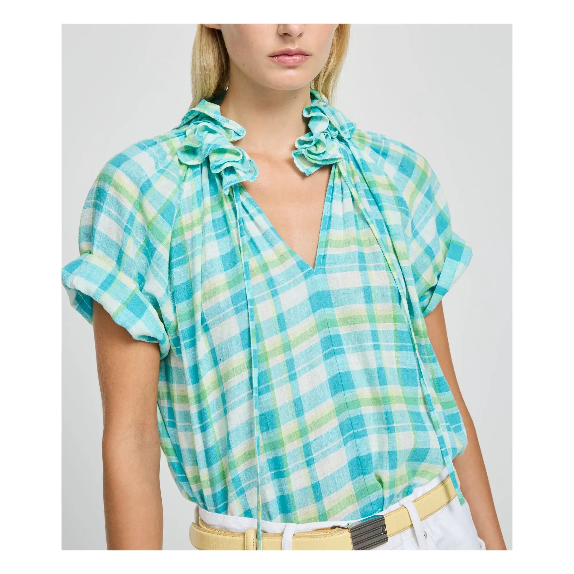 Laurence Bras - Blusa Snail de algodón | Turquesa