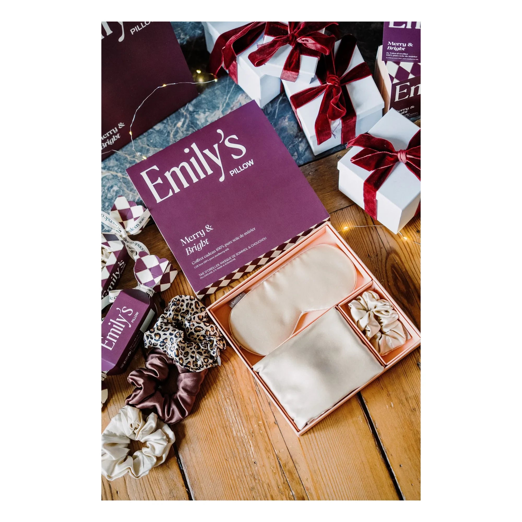 Emily's Pillow - Juego de Cama de Seda | Champaña
