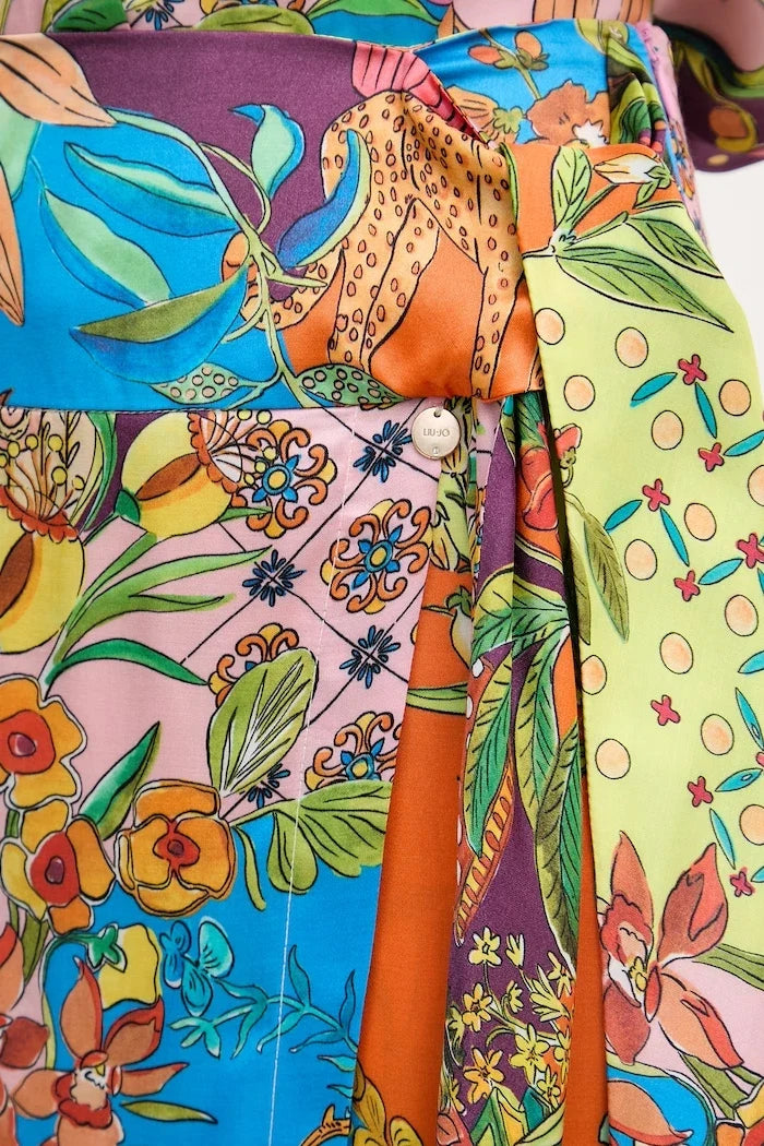 Falda Liu Jo de viscosa con diseño cruzado