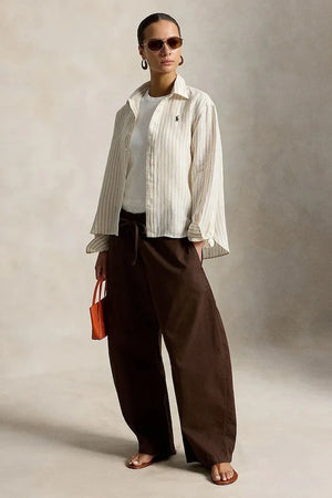 Polo Ralph Lauren Camisa de lino para mujer LINEN-LSL-BFS