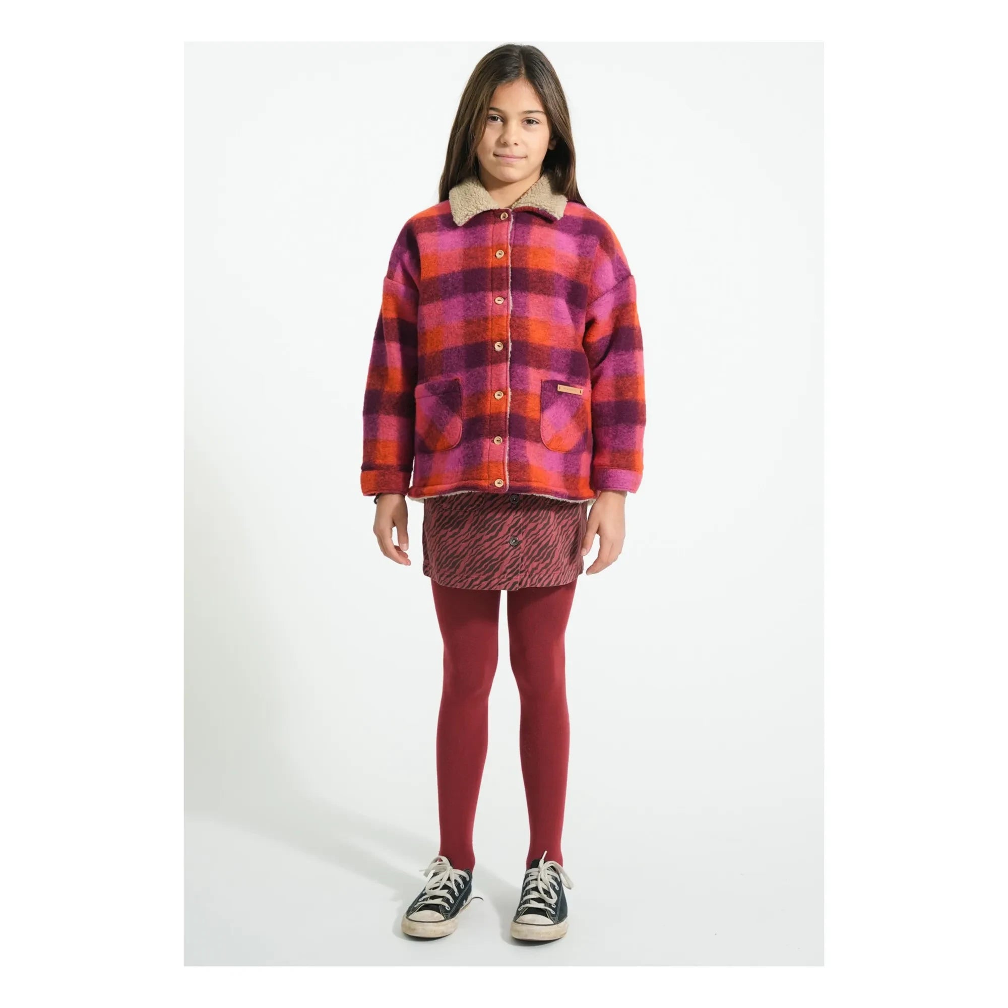 Piupiuchick - Chaqueta a cuadros de lana | Rosa