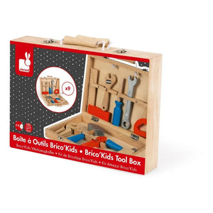 Janod - Caja de herramientas Brico Kids - 9 piezas