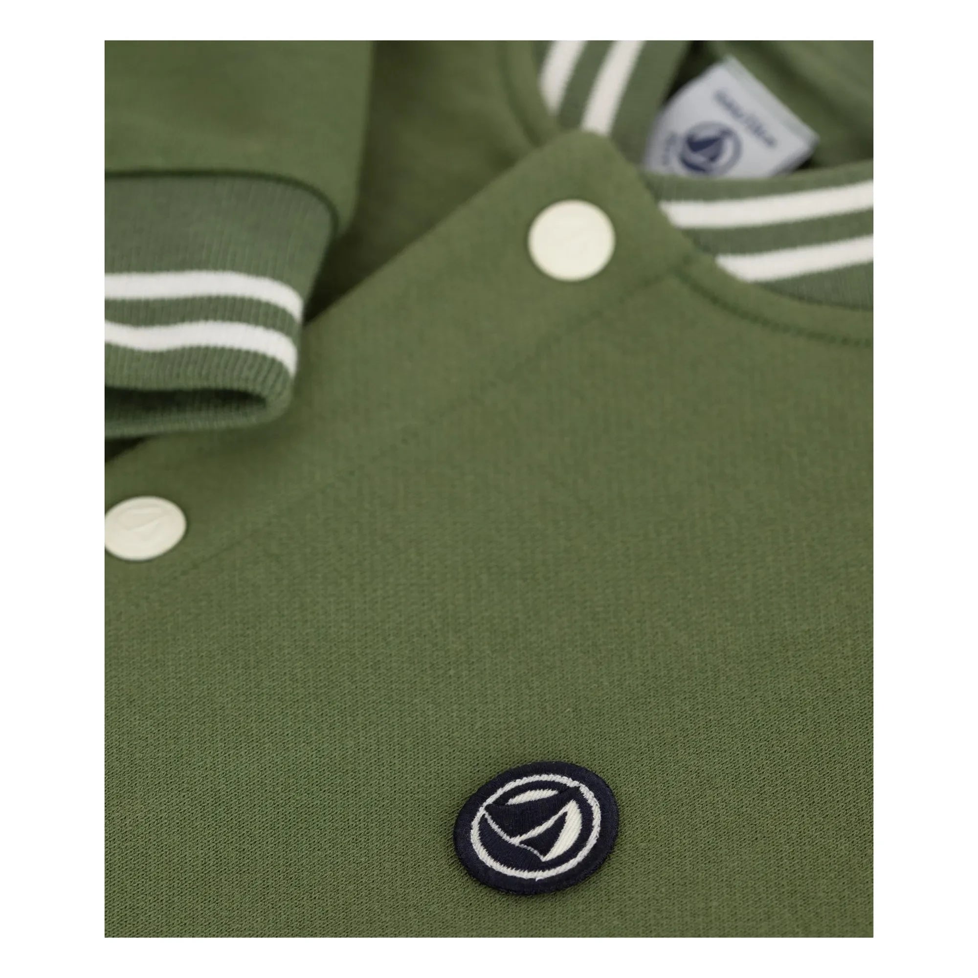 Petit Bateau - Chaqueta ancha de felpa | Verde oliva