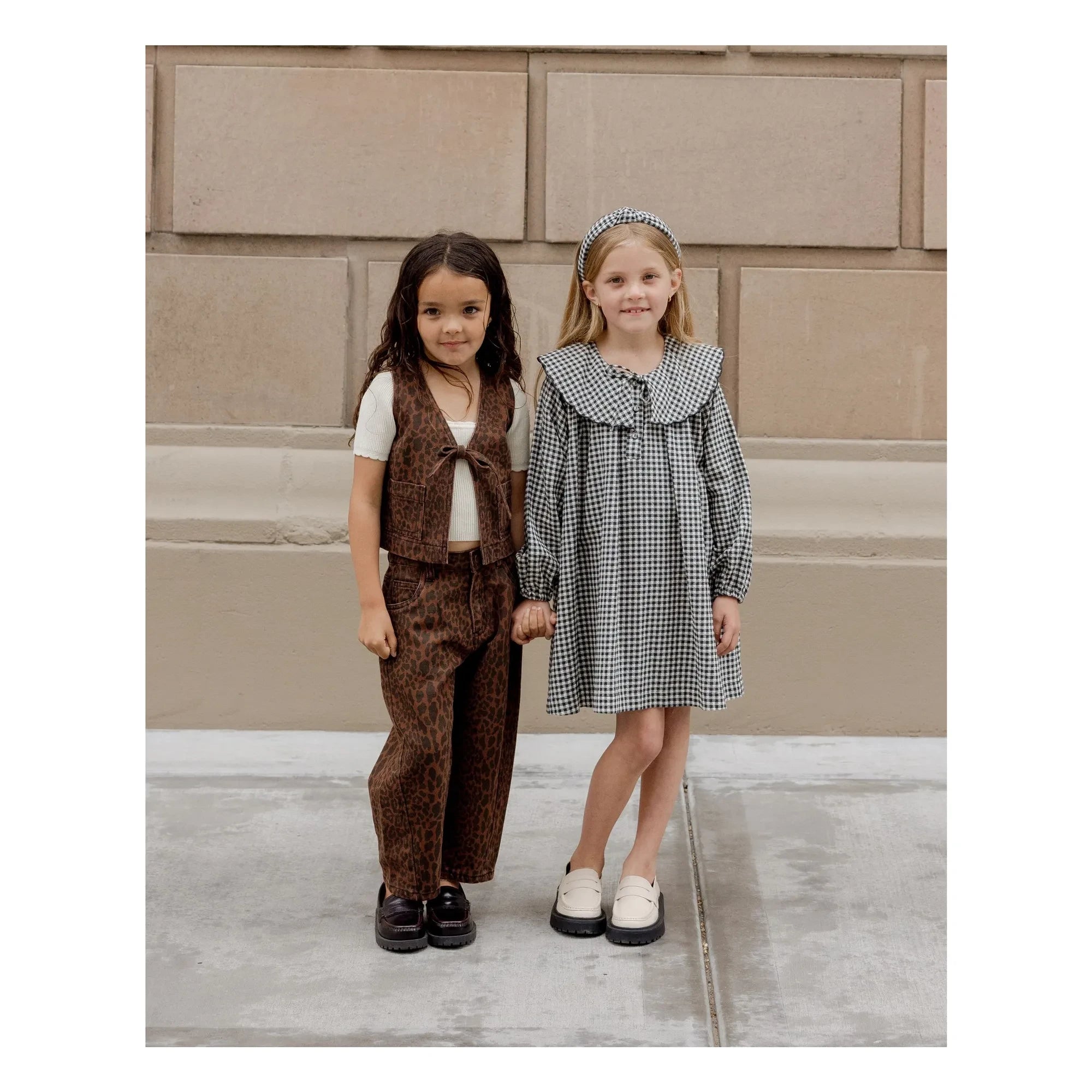 Rylee + Cru - Pantalón Barrel Estampado de Leopardo | Marrón