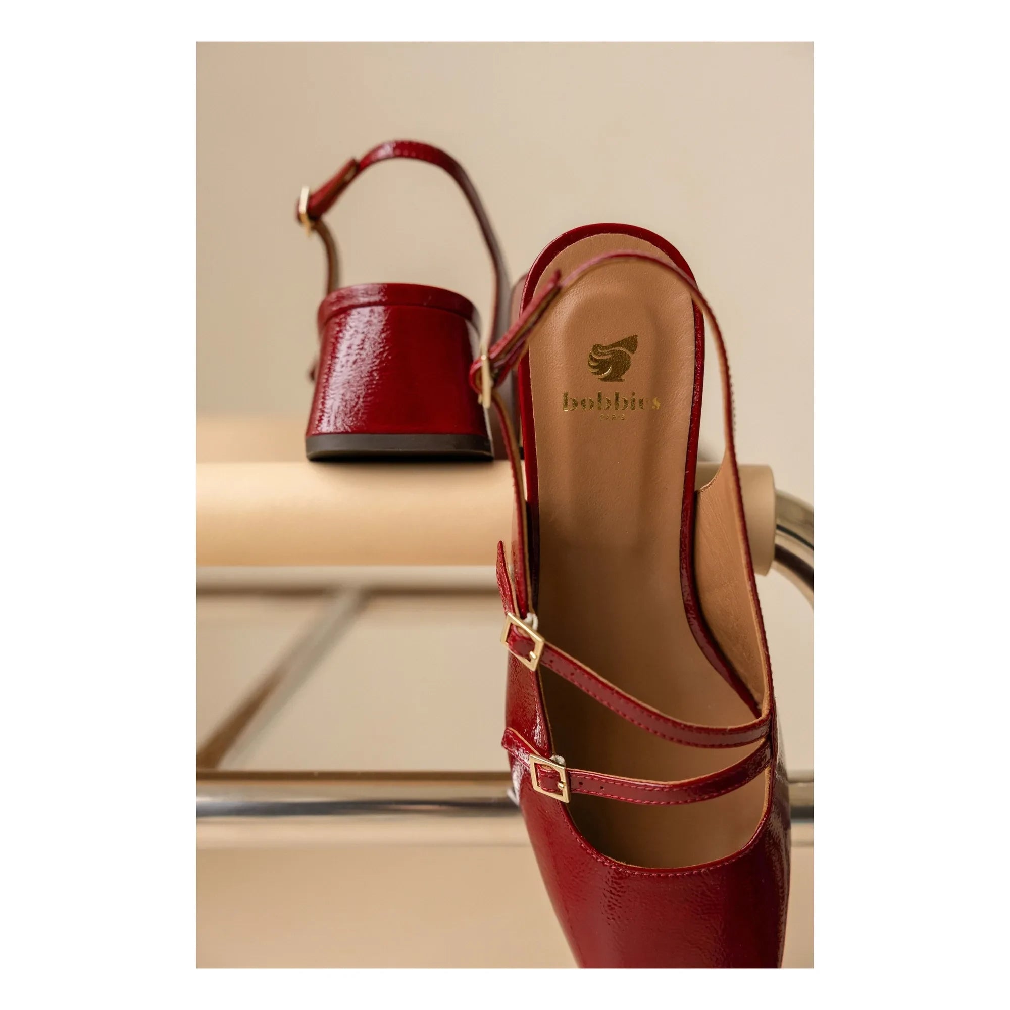 Bobbies - Zapatos Mary Jane de piel Becca Rugan | Rojo cereza