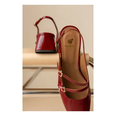 Bobbies - Zapatos Mary Jane de piel Becca Rugan | Rojo cereza