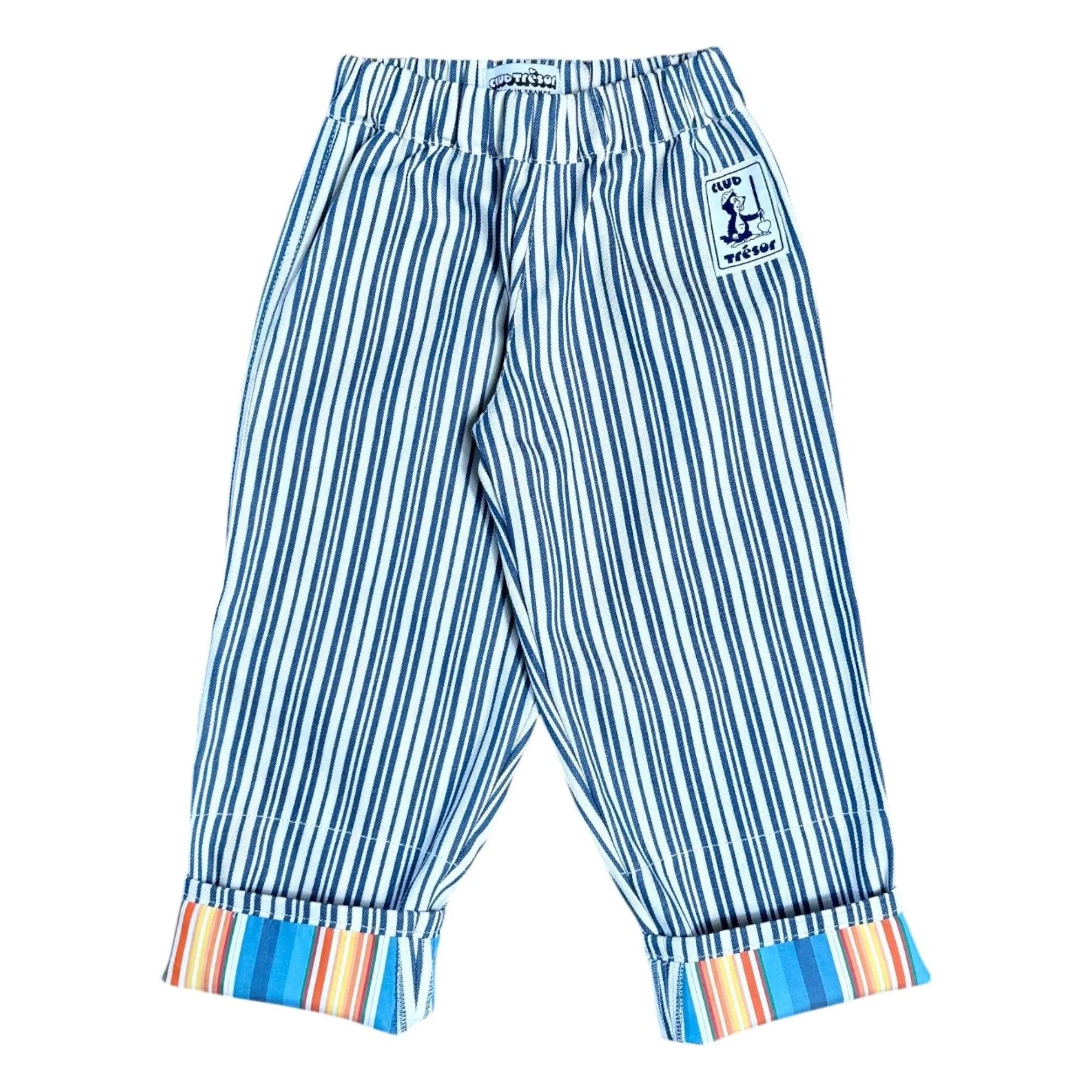 Club Trésor - Pantalones transformables a rayas Hickory Sunset | Azul
