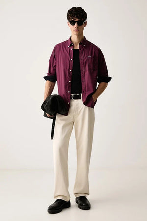 Camisa de algodón para hombre Barbour Harbourwall