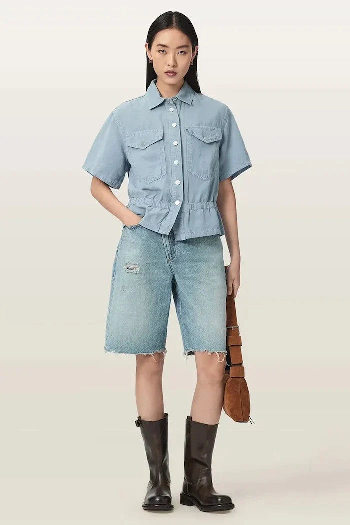 Camisa de lino para mujer AllSaints TOVE