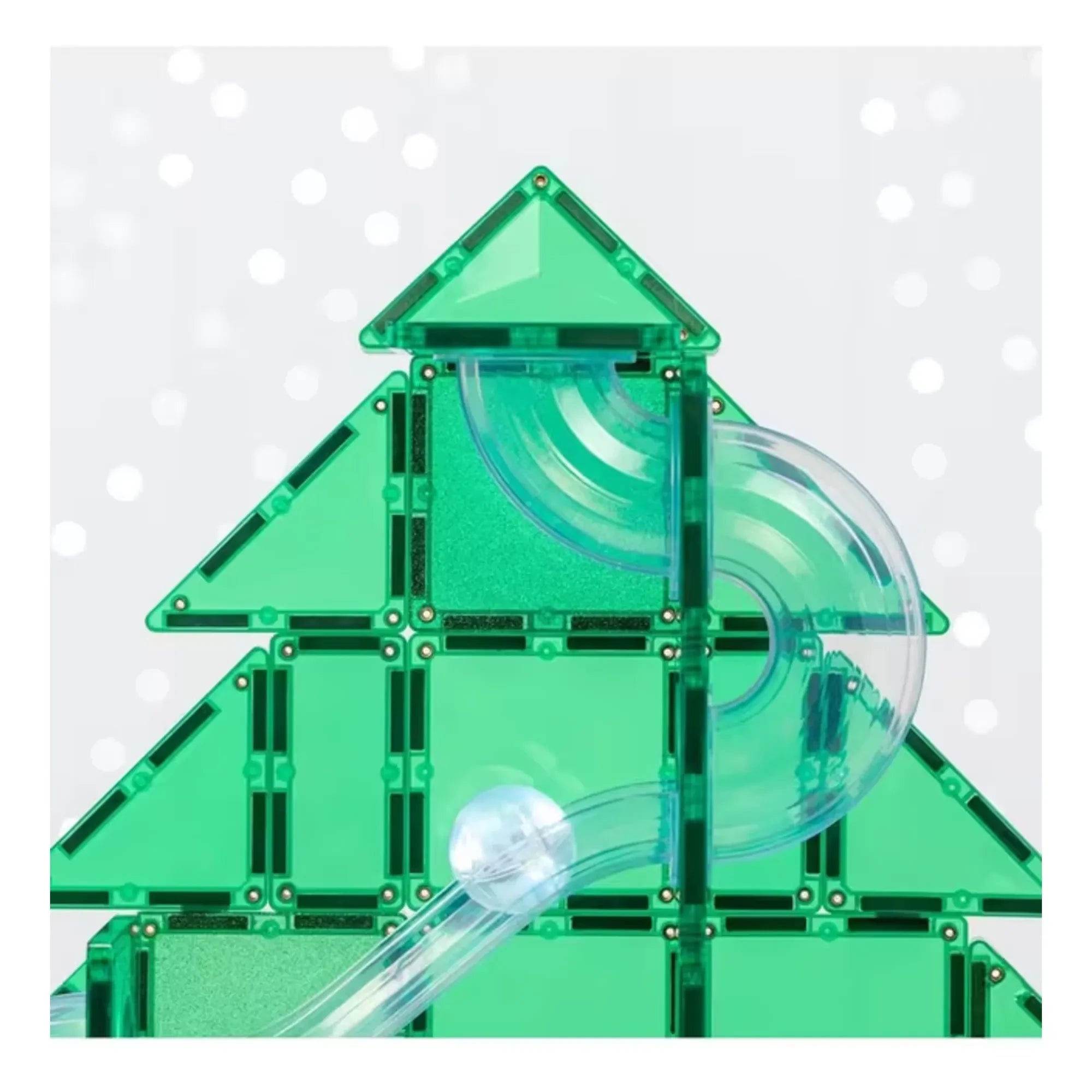 Connetix - Juego de pista de canicas Árbol de Navidad - 71 piezas