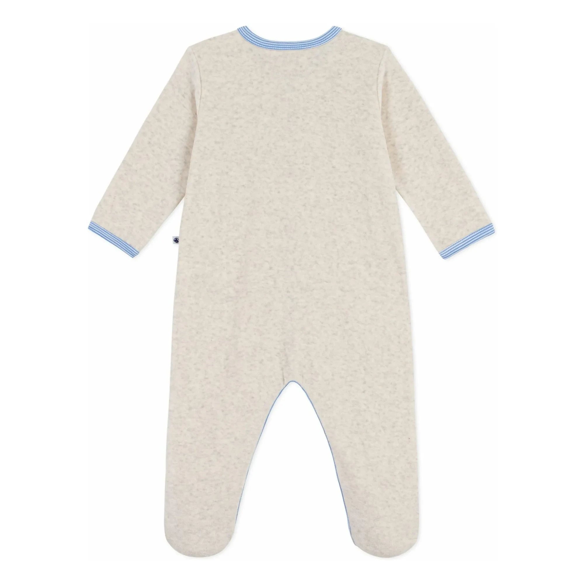 Petit Bateau - Pijama Amour de algodón orgánico | Beige jaspeado
