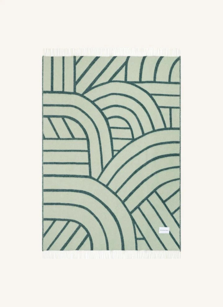 Maison Deux - Manta de lana Lines | Salvia
