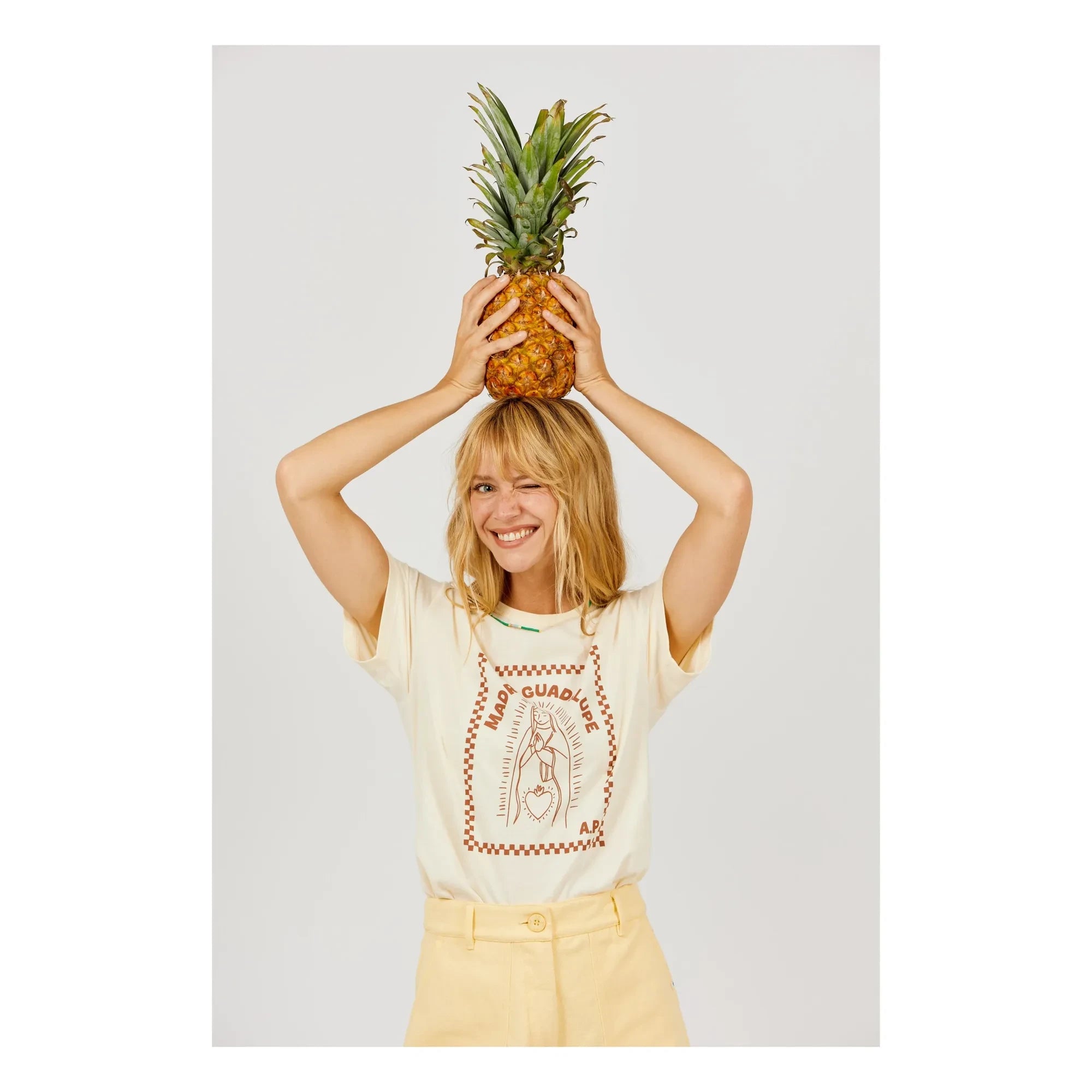 a.p - Camiseta de algodón orgánico Guadalupe | Crudo