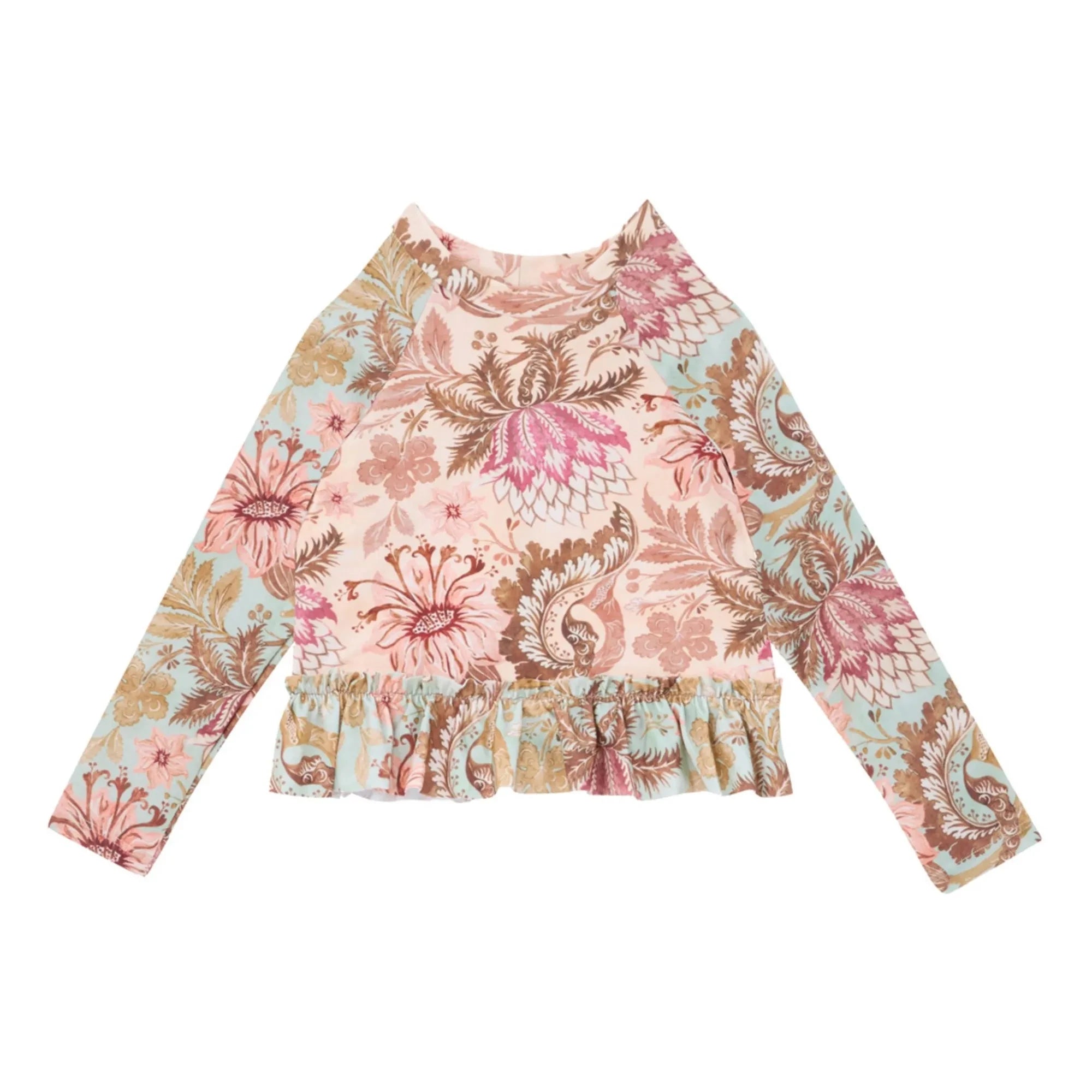 Zimmermann - Camiseta Daylight Bain Fleuri | Rosa Pálido