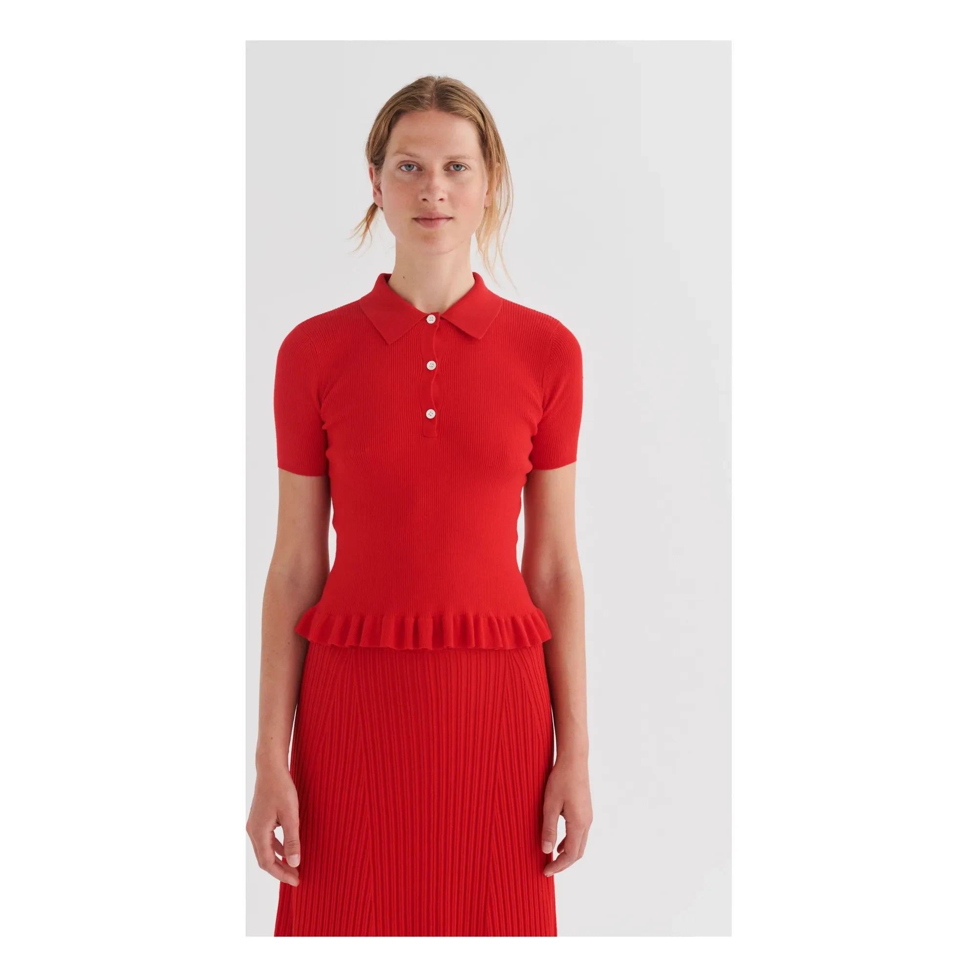 Polo acanalado FUB | Rojo