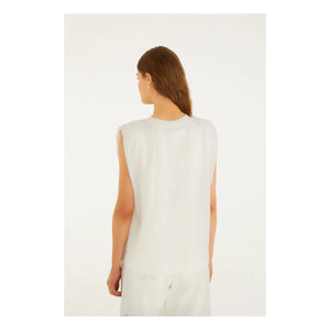 Farm Rio - Camiseta con hombreras Rio | Blanco