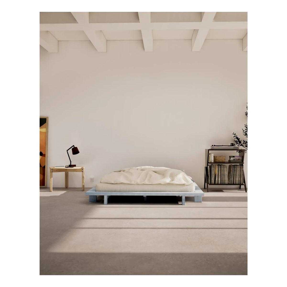 Karup Design - Cama japonesa de madera | Azul claro