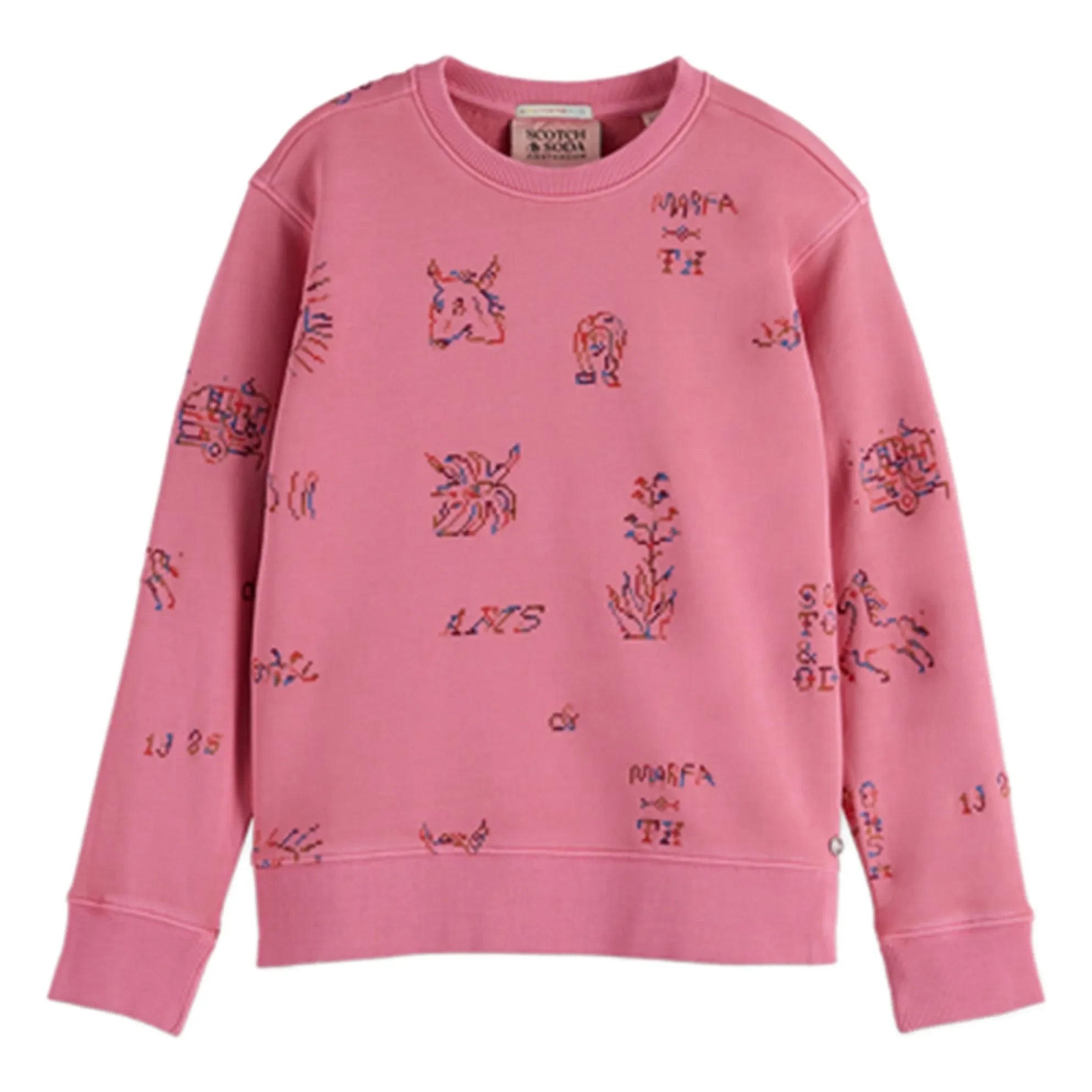 Scotch & Soda - Sudadera bordada con caballos | Rosa