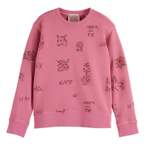 Scotch & Soda - Sudadera bordada con caballos | Rosa