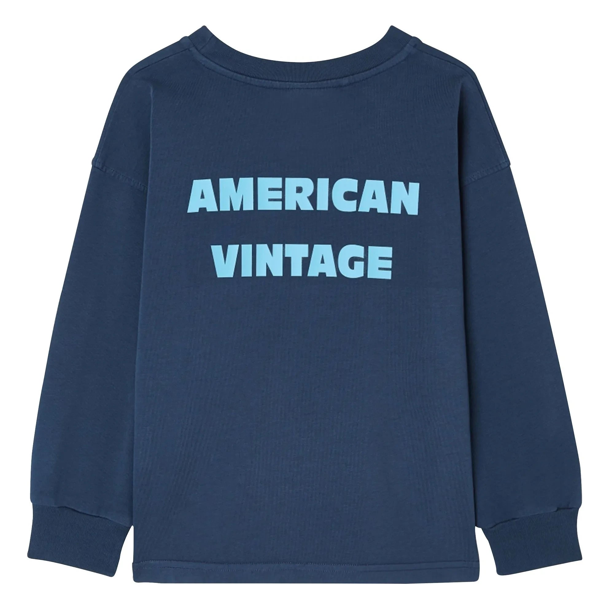 American Vintage - Camiseta de manga larga Fizvalley | Azul marino