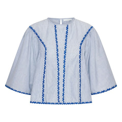 Blusa de algodón orgánico By Bar - Davin | Azul