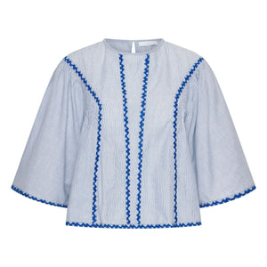 Blusa de algodón orgánico By Bar - Davin | Azul