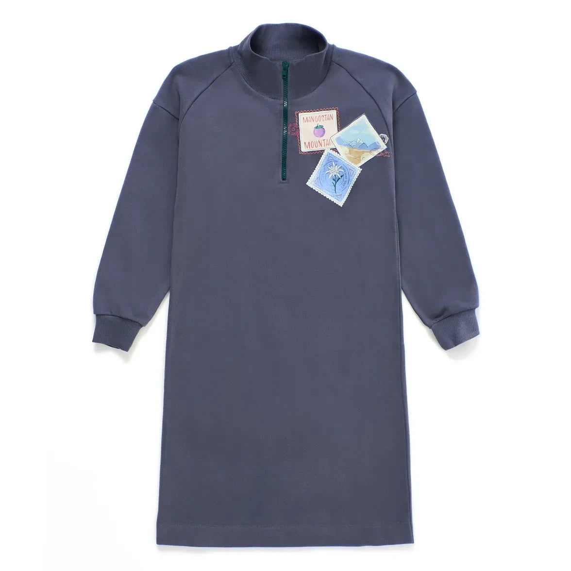 Maison Mangostan - Dress Sweat Stamps | Koyu gri