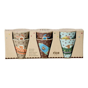Rice - Vasos Space Dog - Set de 6 | Azul