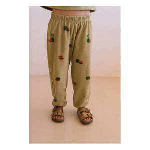 Studio Bohème - Pantalones de toalla de algodón orgánico Porgy Watermelon | Caqui