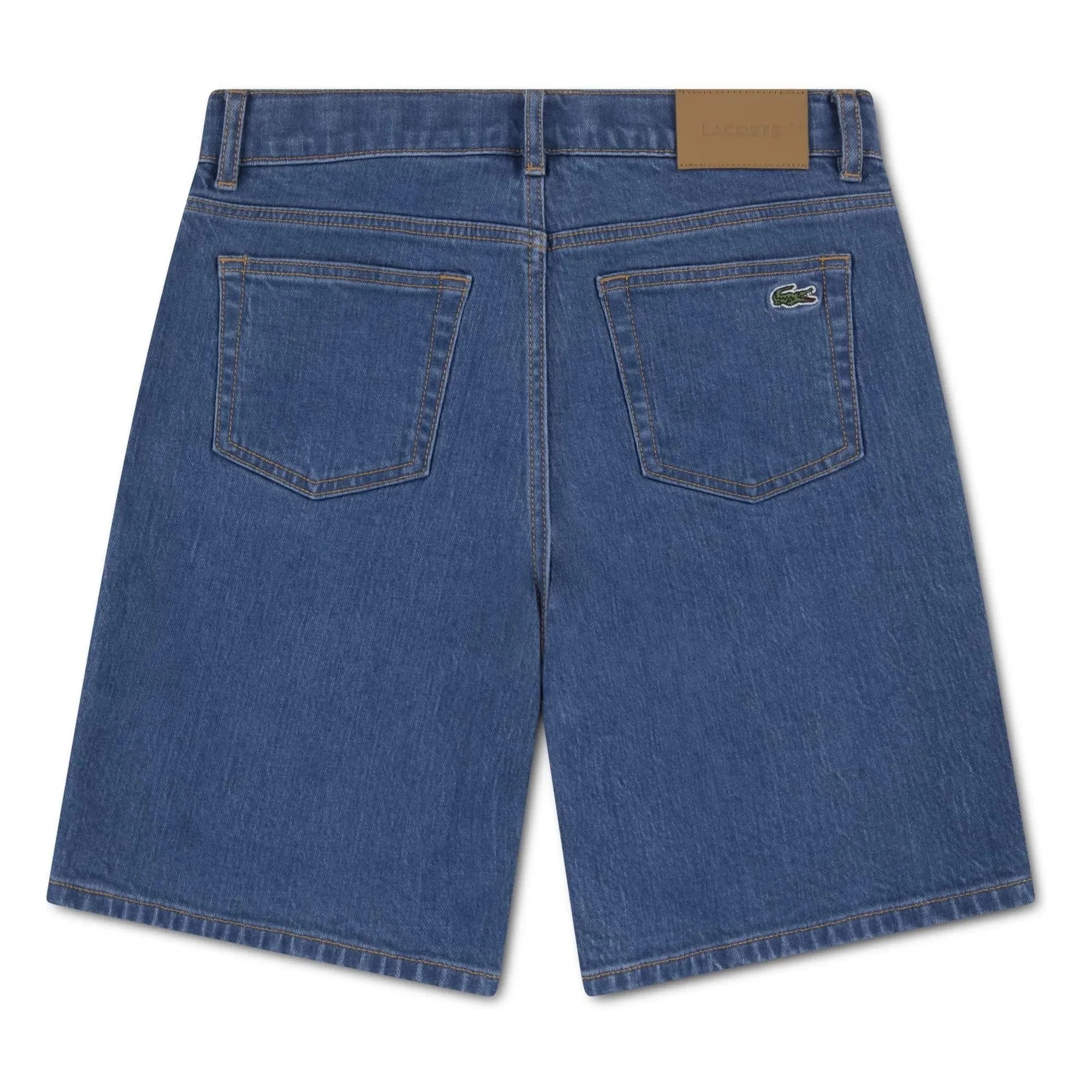 Lacoste - Shorts Vaqueros con Logo Bordado | Azul Claro