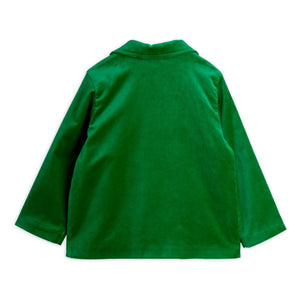 Mini Rodini - Chaqueta de terciopelo Diggie de algodón orgánico | Verde