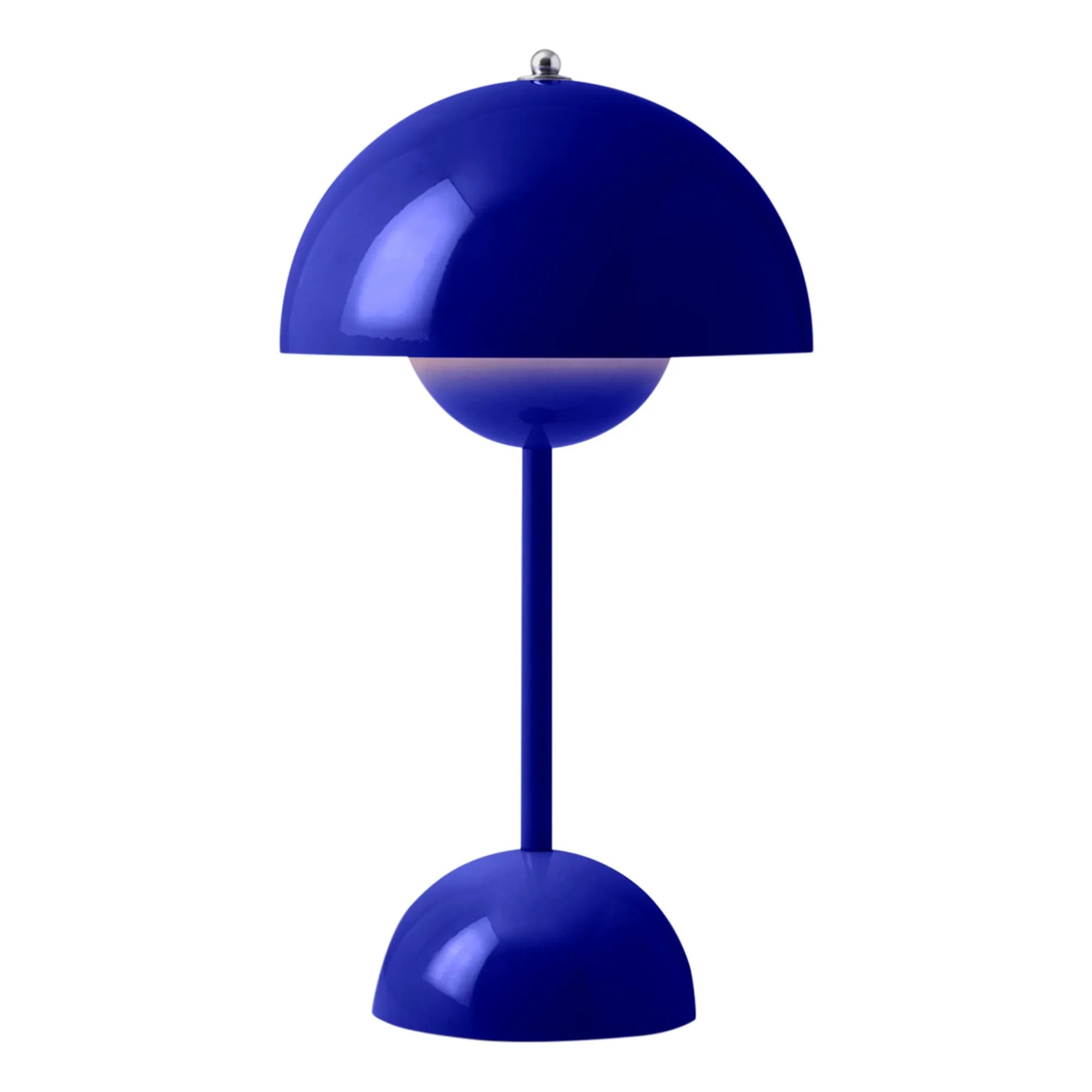 & Tradition - Lámpara de Mesa Portátil Flowerpot VP9, Vernon Panton | Azul
