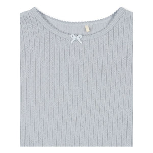 Konges Sløjd - Camiseta Minnie Pointelle de algodón orgánico | Azul pálido