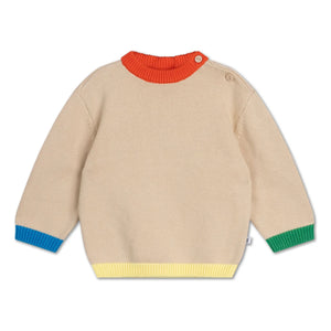 Repose AMS - Suéter de punto de color en bloques | Beige