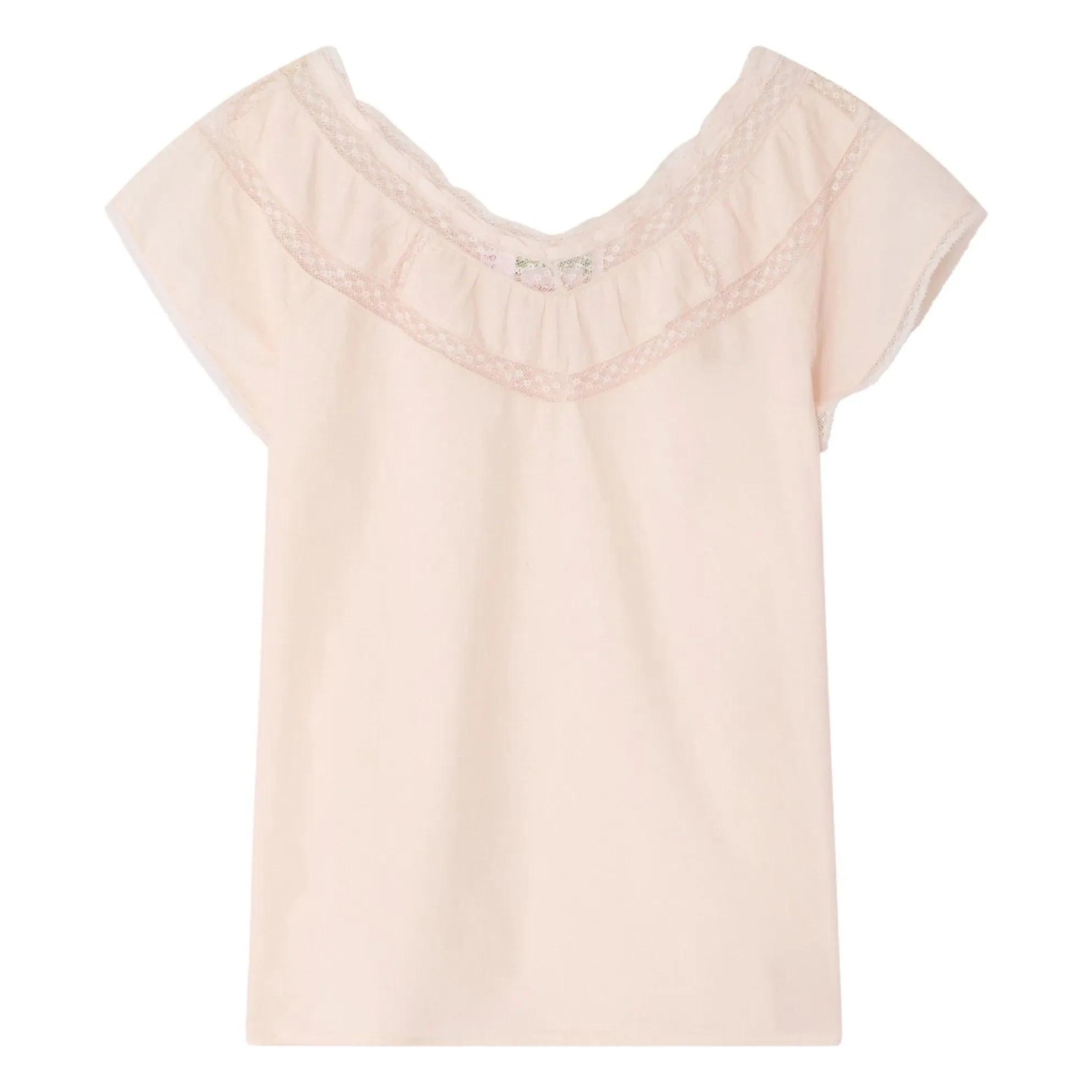 Bonpoint - Blusa de algodón orgánico Leana | Rosa empolvado