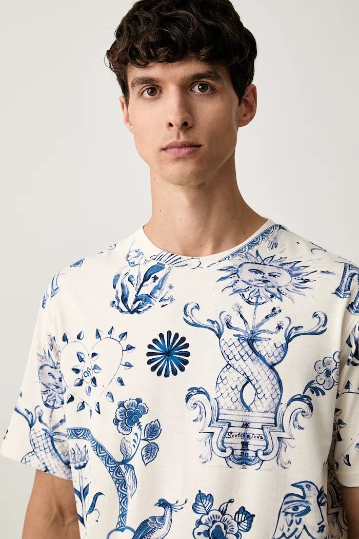Camiseta de algodón para hombre Scotch & Soda