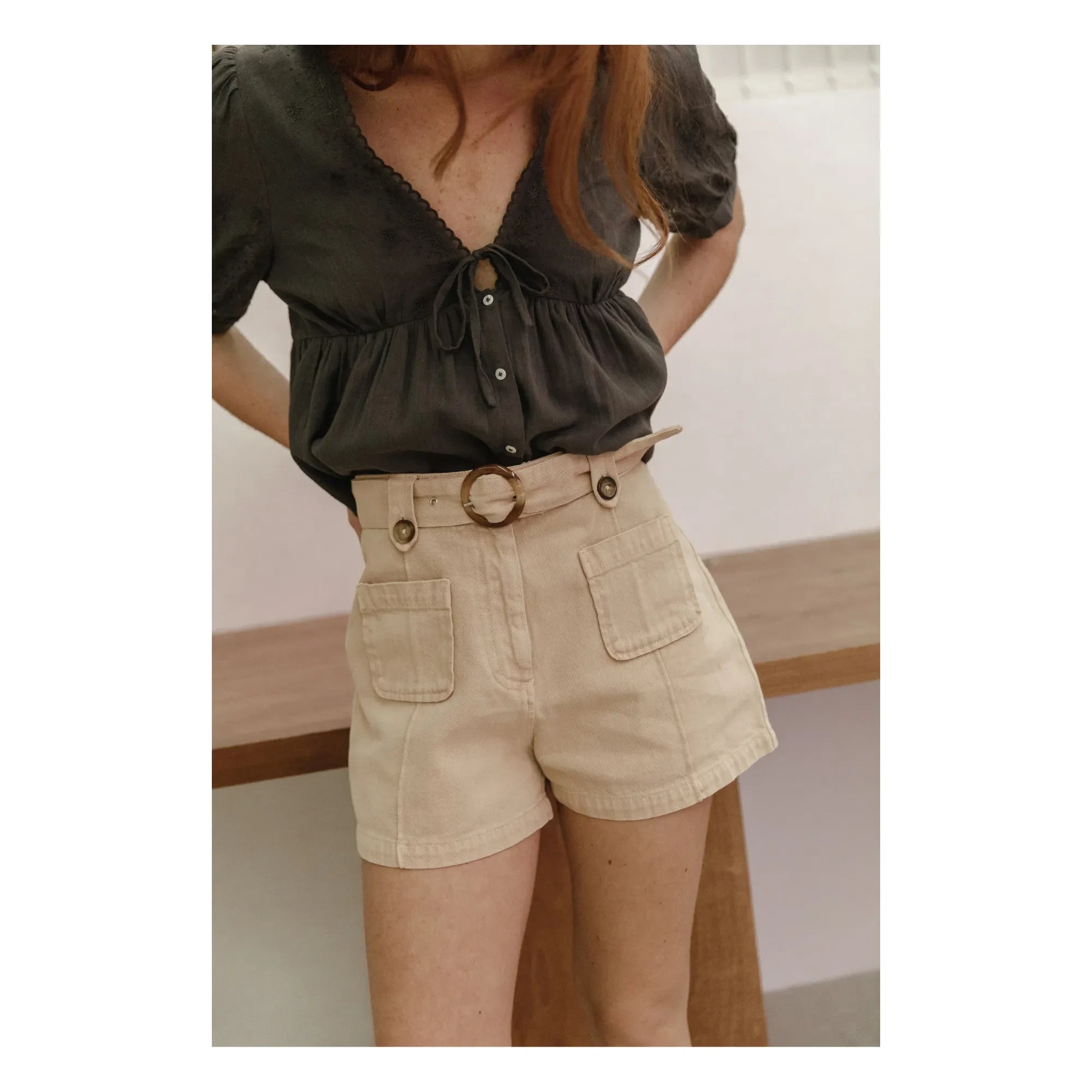 Emile et Ida - Pantalón corto Zelina - Colección de mujer | Crudo