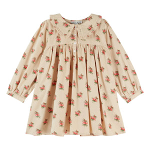 Emile et Ida - Bol çiçek desenli elbise | Ekru