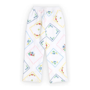 the new society - Jacinthe Fleuri Pantalones Bordados | Blanco