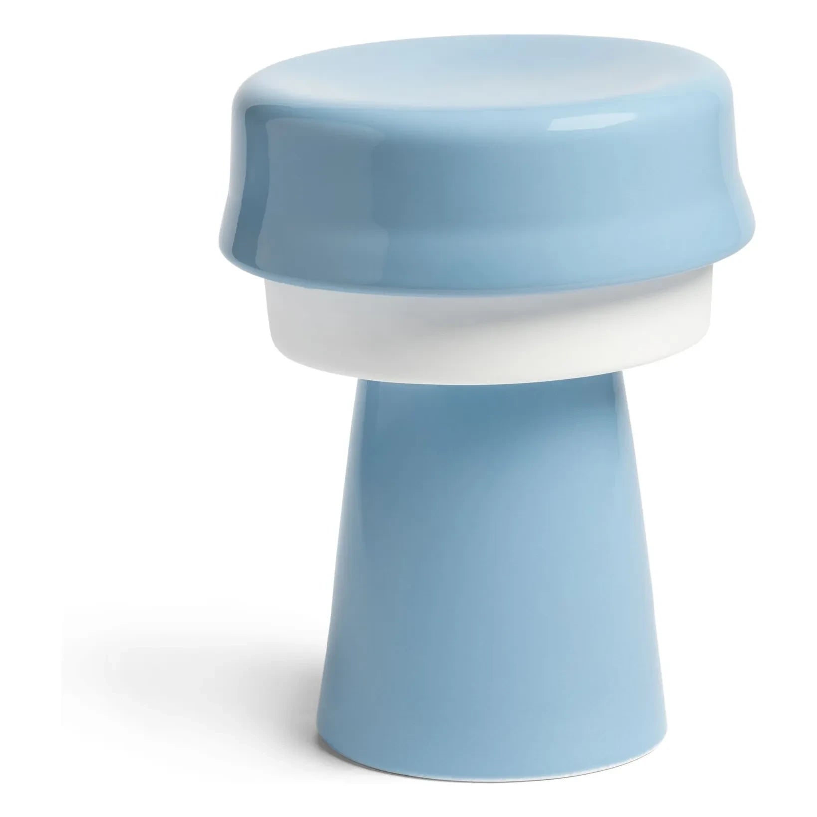 &Klevering - Lámpara de porcelana con forma de sombrero | Azul