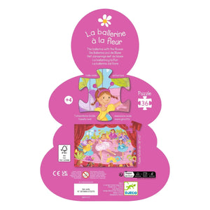 Djeco - Puzzle "Bailarina y Flor" - 36 Piezas