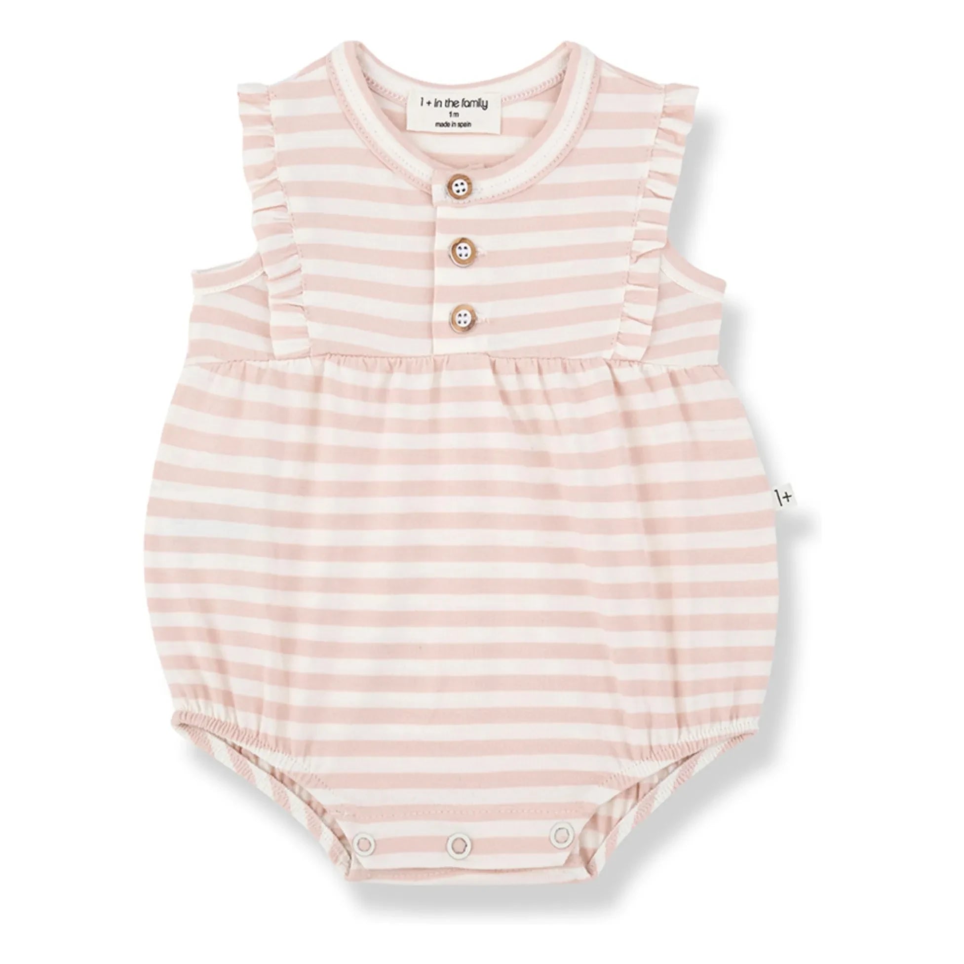 1+ in the family - Cinnia Mono de rayas | Beige rosa
